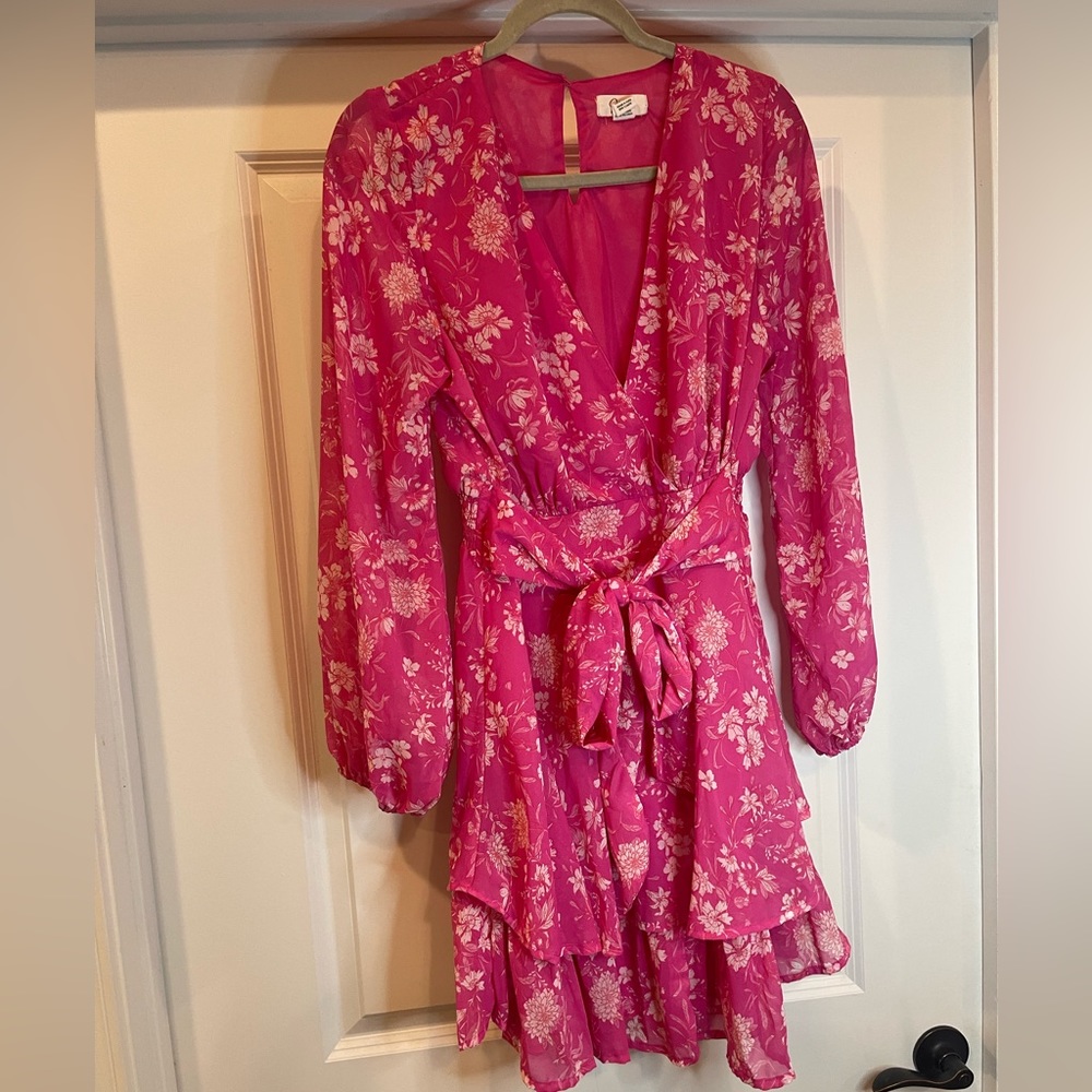 Pink long sleeve dress